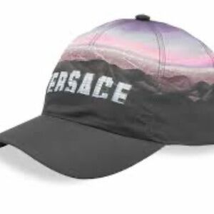 New and Authentic Versace Hat in Black and Purple
